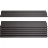 Mendler Windschutz 90 x 100 cm anthrazit WPC 7 St.
