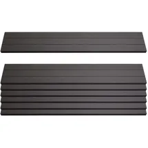 Mendler Windschutz 90 x 100 cm anthrazit WPC 7 St.