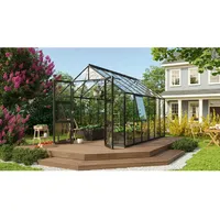 Vitavia Gewächshaus Olymp 9900 Schwarz 9,9 m2 inkl. Fundament