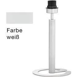 Hufnagel Tischleuchten-Fuß MIU für Schirm HUF-S180-01 bis HUF-S180-64, E27, mit Schnurschalter, weiß HUF-104101