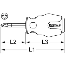 ERGOTORQUEmax Schlagkappen-Schraubendreher, PH2, kurze Form