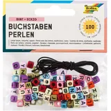 Folia Buchstaben-Perlen Bastelset 100 Stück 6 x 6 mm mehrfarbig