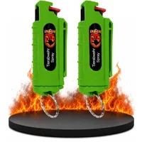 2 x Wilhelm Pfefferspray 16 ml Schlüsselanhänger grün Tierabwehr Selbstverteidigung CS Gas KO Spray hochdosiert (ca. 2 Mio. Scoville) effektives Verteidigungsspray