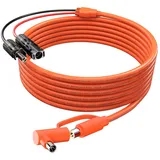 TONTON Solarstecker auf DC 8mm und DC 8020, 2 Meter Solarzellen Stecker und Buchse auf DC7909 DC8020 Adapterkabel, Solarladekabel Stecker Photovoltaik Solargeneratoren DC Kabel Steckverbinder, 12AWG