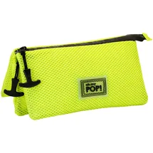 Oh My Pop! Yellow Neon-Mesh Dreifach Federmäppchen, Gelb