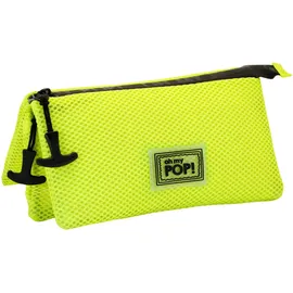 Oh My Pop! Yellow Neon-Mesh Dreifach Federmäppchen, Gelb