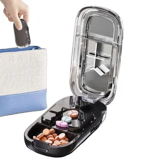 Bavokon Pillenteiler | Praktischer Tragbarer Pillenteiler,Medikamententeiler Für Senioren Haushalt Reise