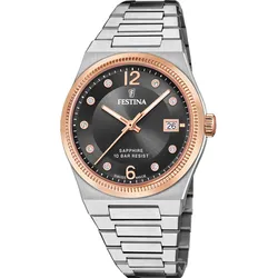 Festina Quarz Damen Swiss Made F20037/3 - schwarz,silber - 35.0mm