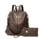 Forrlite Rucksack Damen Rucksack, Kleine 2 in 1 Rucksackhandtasche (Wasserdichte Leder Schultaschen, Geldbörse Umhängetasche Handtasche Rucksack), Geschenk,Anti-Diebstahl Tagesrucksack Schultertaschen