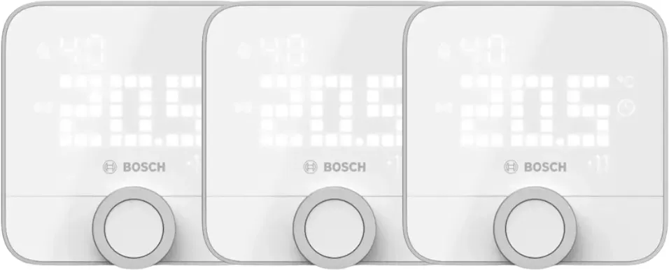 Bosch Smart Home 3er-Set Raum-Thermostat II 230 V für Fußbodenheizung Gastherme & Co