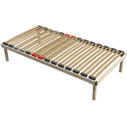 Coemo Hochwertiges Bettgestell mit Lattenrost 'DORADO' 100x200 cm Massivholz Buche