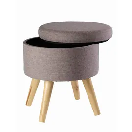 Echtwerk Hocker mit Stauraum Max EW-SH-0485 grau