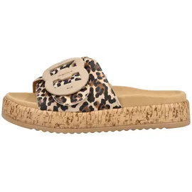 Gabor Pantolette GABOR "Gabor Pantoletten Veloursleder", Damen, Gr. 43, leopard, Veloursleder, Schuhe Pantolette
