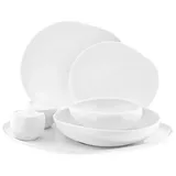 Almina Geschirr-Set Wave-Style aus hochwertigem Porzellan - 27-teilig