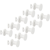 Ikea SKADIS Mini Kunststoff Push Haken (passend für SKADIS Steckbrett), weiß, 19 mm, 205.198.88 - 10 Stück
