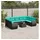 vidaXL Gartensofa-Set 10-tlg. Loungesofa schwarz