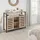 Tectake Warrington Sideboard 100 x 37 x 82 cm Braun Holzwerkstoff