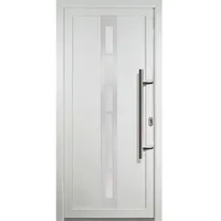 Meeth Kunststoff-Haustür »Signum Exklusiv«, satiniertes Glas, weiß, nach Innen öffnend, ohne Türgriff - weiss