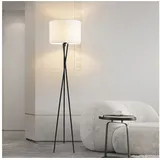 MSOVAEU Stehlampe LED Stehlampe dimmbar Wohnzimmer Leselampe schwarz Standleuchte, mit 9W LED-Leuchtmittel, Stehlampe, Stehleuchte 165cm, mit Fußschalter, Stehleuchte Triangle Stehlampe Wohnzimmer mit Samtschirm Ø 35cm, warmweiß-Neutralweiß-kaltweiß