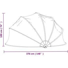 vidaXL Pool-Kuppel 440 x 220 cm transparent
