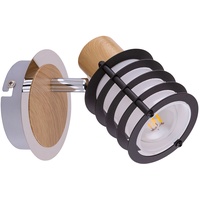 GLOBO Wandleuchte Wandlampe Wandspot Holzleuchte Spotlampe Wandstrahler, Spot beweglich,