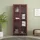 [en.casa] Vitrine Säkylä 180 x 80 x 35 cm Bordeauxrot
