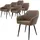 ML-Design Esszimmerstuhl Kunstleder braun 6er Set