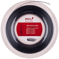 MSV Tennissaite Focus Hex (Haltbarkeit+Spin) schwarz 200m Rolle