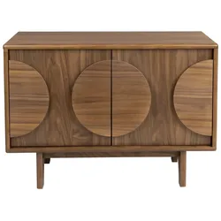 Sideboard GROOVE mit 2 Türen und Walnussfurnier von Zuiver - Natur