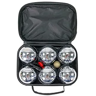 Best-Sporting BEST SPORTING Spielball 64011 Boules Set, 10-teilig, 6 Boule- und 2 Zielkugeln mit Zubehör, aus Metall