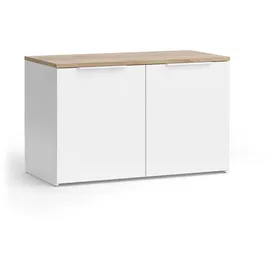 Vicco Kommode Wido Weiß/Sonoma, 40 cm mit 2 Türen