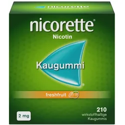 nicorette 2mg Nikotinkaugummi freshfruit zur Rauchentwöhnung 210 St