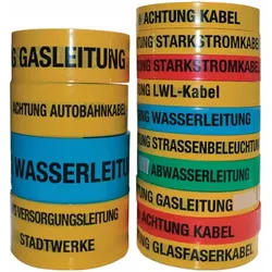 MULTICOLL Trassenwarnband Aufdruck Achtung LWL-Kabel ( 4000818454 )