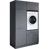 laundreezy Mehrzweckschrank-Set 68 x 200 x 118 cm Grau