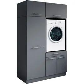 laundreezy Mehrzweckschrank-Set 68 x 200 x 118 cm Grau