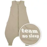 Meyco Schlafsack-Overall Jumper Slub "Team No Sleep" 80 cm, Taupe, 80CM