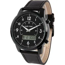 ZEIT-BAR Funk-Armbanduhr mit Datums- und Wochentagsanzeige, Stoppuhr,