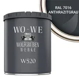 WO-WE Fassadenfarbe Nano Fassadenfarbe Außen Mauerfarbe Aussenfarbe W520, 0,75-20L, Hausfassaden grau