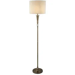 Tisch Lampe Leuchte Antik Messing Schirm Flur Schlaf Wohn Zimmer Beleuchtung