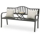 Relaxdays Gartenbank 90 x 150 x 57,5 cm Anthrazit