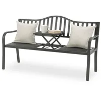 Relaxdays Gartenbank 90 x 150 x 57,5 cm Anthrazit