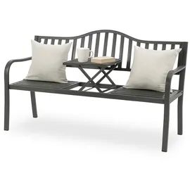 Relaxdays Gartenbank 90 x 150 x 57,5 cm Anthrazit