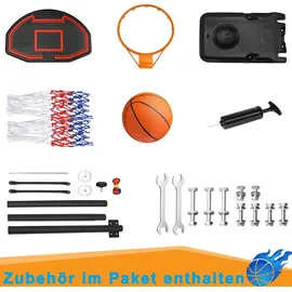 XMTECH Basketballständer 200-305 cm Schwarz/Rot