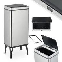 Relaxdays Sensor-Mülleimer, Abfalleimer, Silber