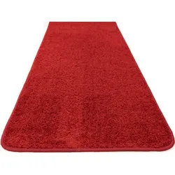 Teppich "Teppich MUMBAI", rot, B:120cm H:13mm L:170cm, Polypropylen (PP), PRIMAFLOR-IDEEN IN TEXTIL, Teppiche, weicher Kurzflor, Uni Farben, ideal im Wohnzimmer & Schlafzimmer