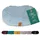 #DoYourYoga Yoga Bolster Zafu Halbmondkissen Ganesh, 100% Baumwolle Bio Bioweizenschalenfüllung 45x30x14 Yoga Meditation blau 22 cm x 68 cm x 22 cm