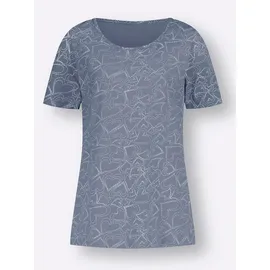 Classic Basics Druck-Shirt Blau 56