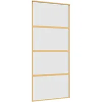 vidaXL Schiebetür Golden 90x205 cm Matt ESG-Glas und Aluminium