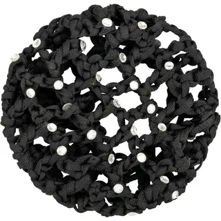 tanzmuster Ballett Duttnetz - Mila - mit Glitzersteinen und Haargummi - schwarz- Knotennetz für dickes und dünnes Haar - Damen und Kinder