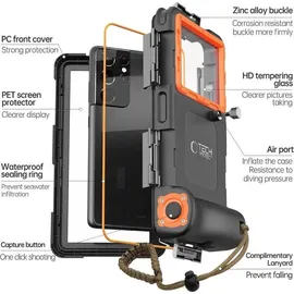 TECH-PROTECT Universal Wasserdichtes Tauchgehäuse schwarz-orange